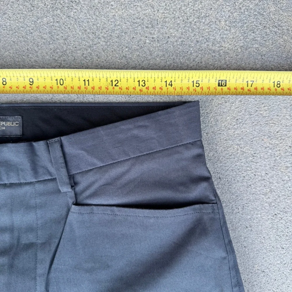 Banana Republic Mens Stretch Chino Pants Navy Blue Straight Leg 31R